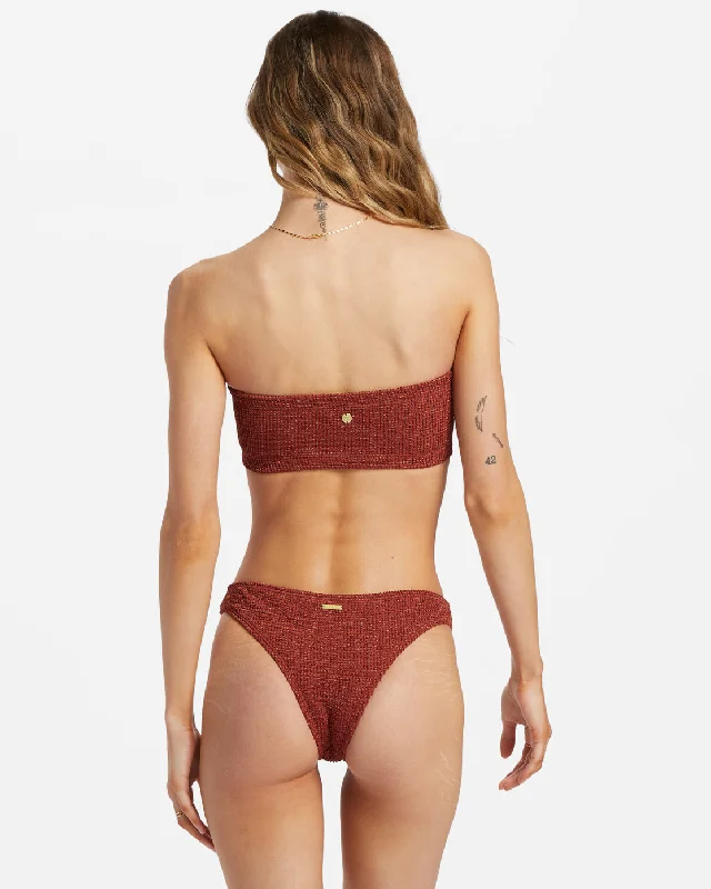 Shimmer High Isla Bikini Bottoms - Deep Sienna