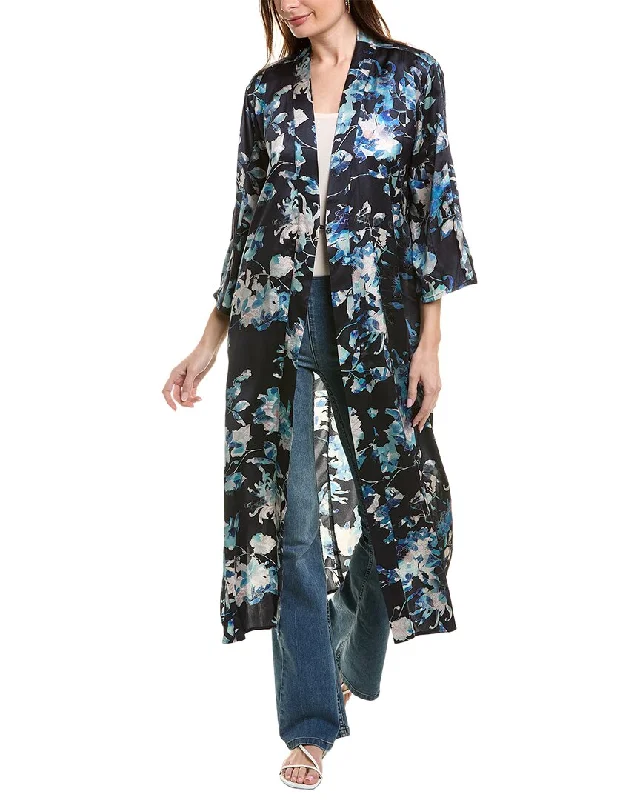 Johnny Was Chryssy Charmeuse Silk Wrap Kimono